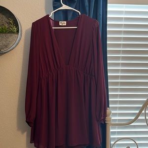 Show Me Your Mumu Merlot dress. Size Large.